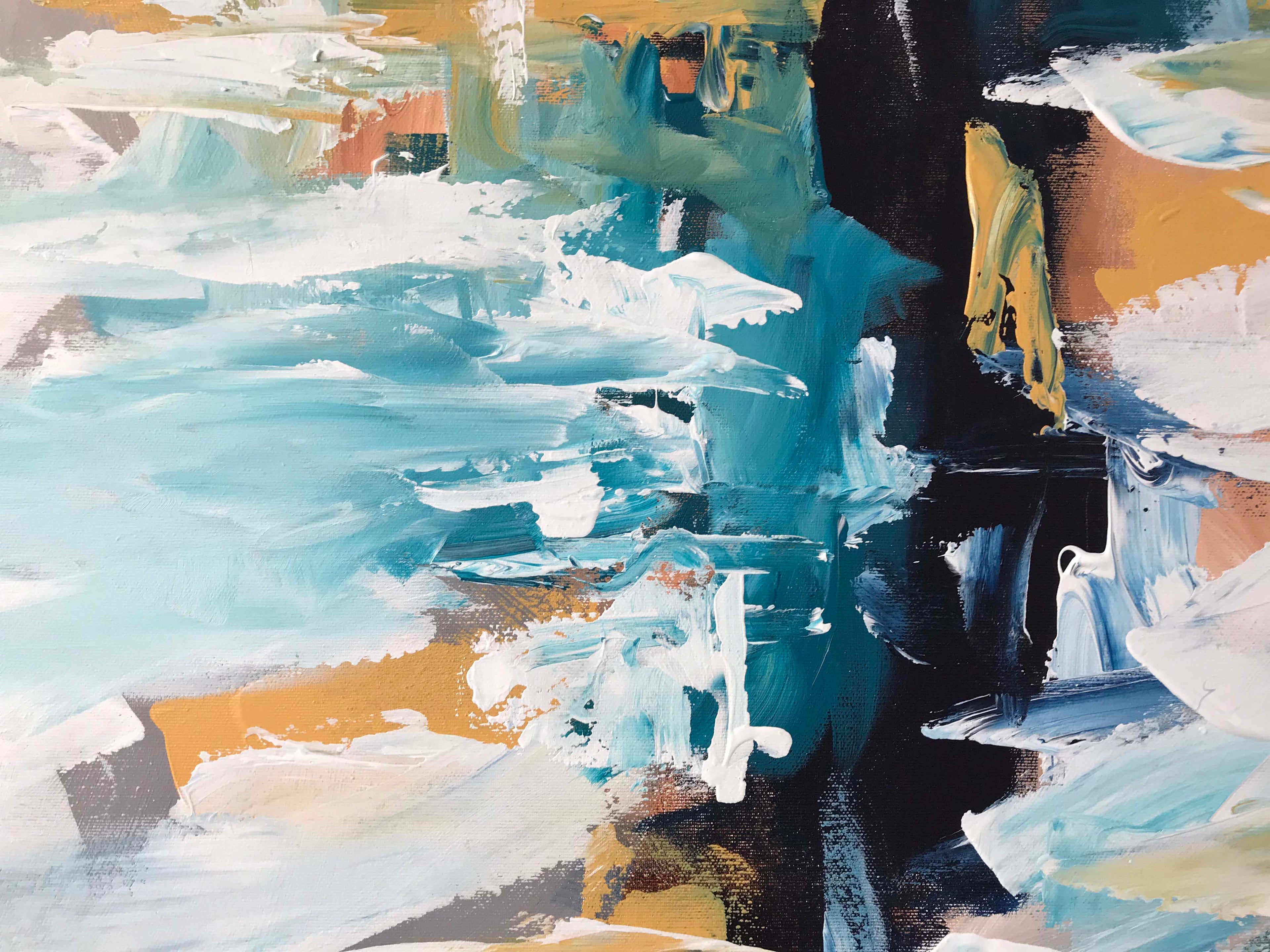Another Rainy Day - 152x76 cm - Original Painting-OmarObaid.com