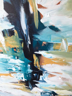 Another Rainy Day - 152x76 cm - Original Painting-OmarObaid.com