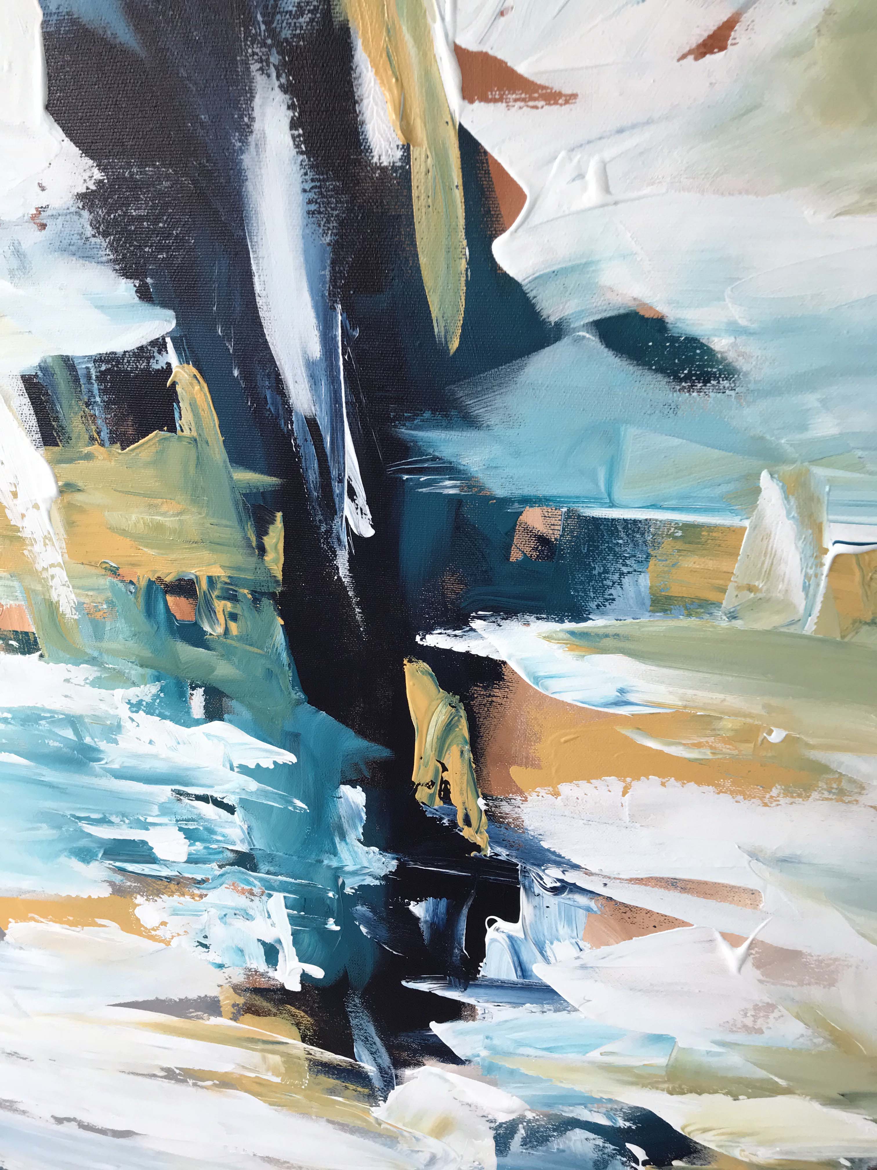 Another Rainy Day - 152x76 cm - Original Painting-OmarObaid.com