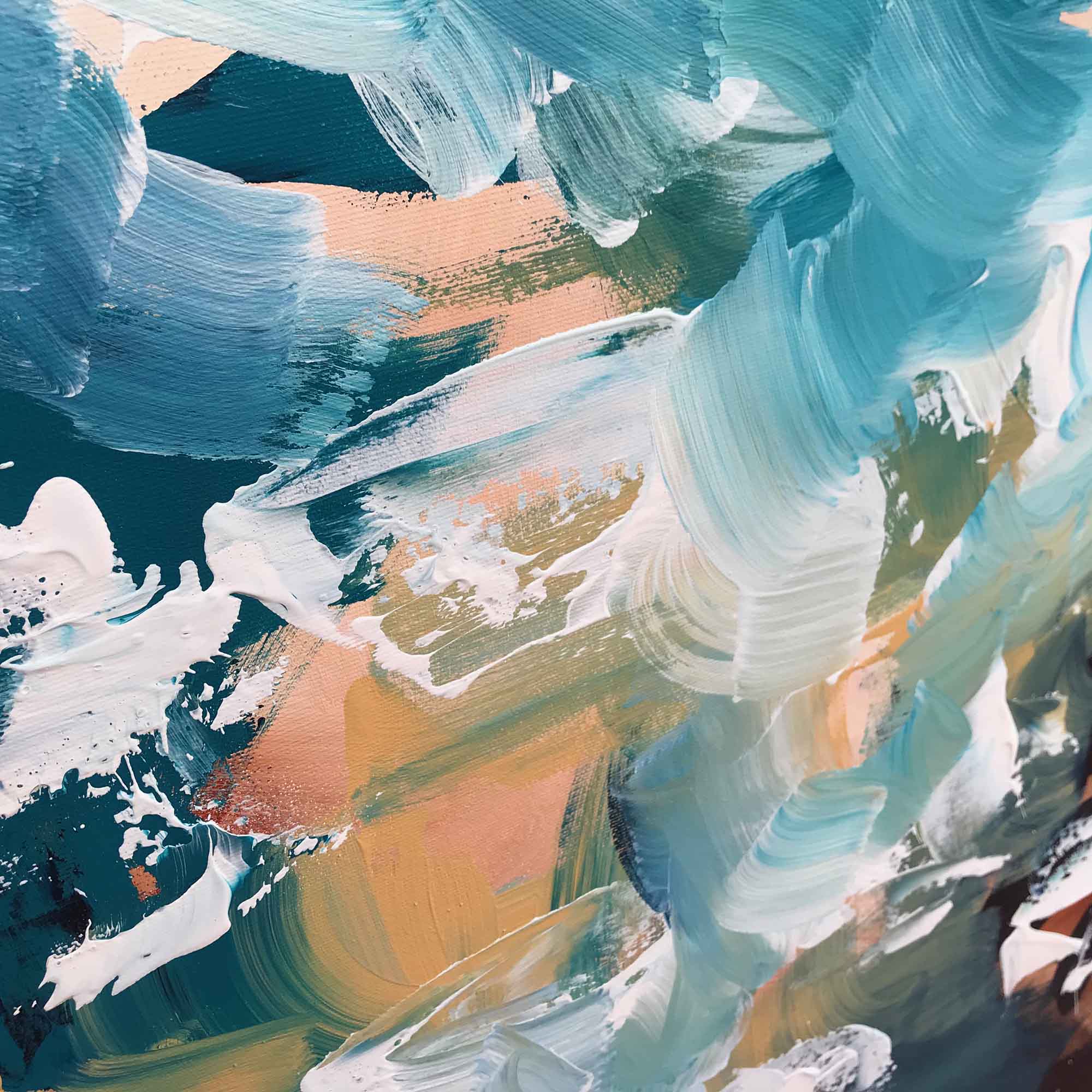 Listening To The Waves - 152x76 cm - Original Painting