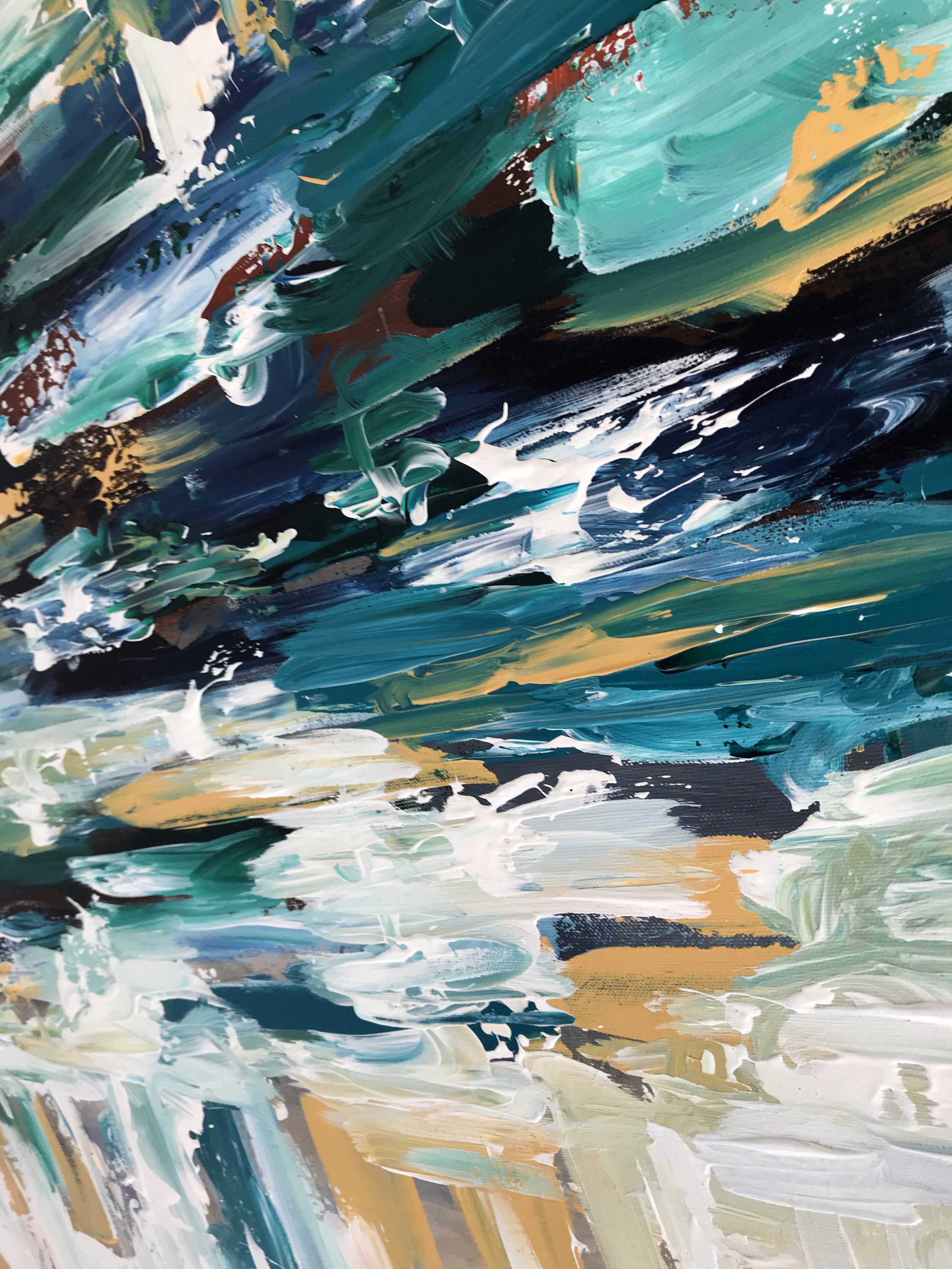 Navigating Through The Storm - 122x61 cm - Original Painting