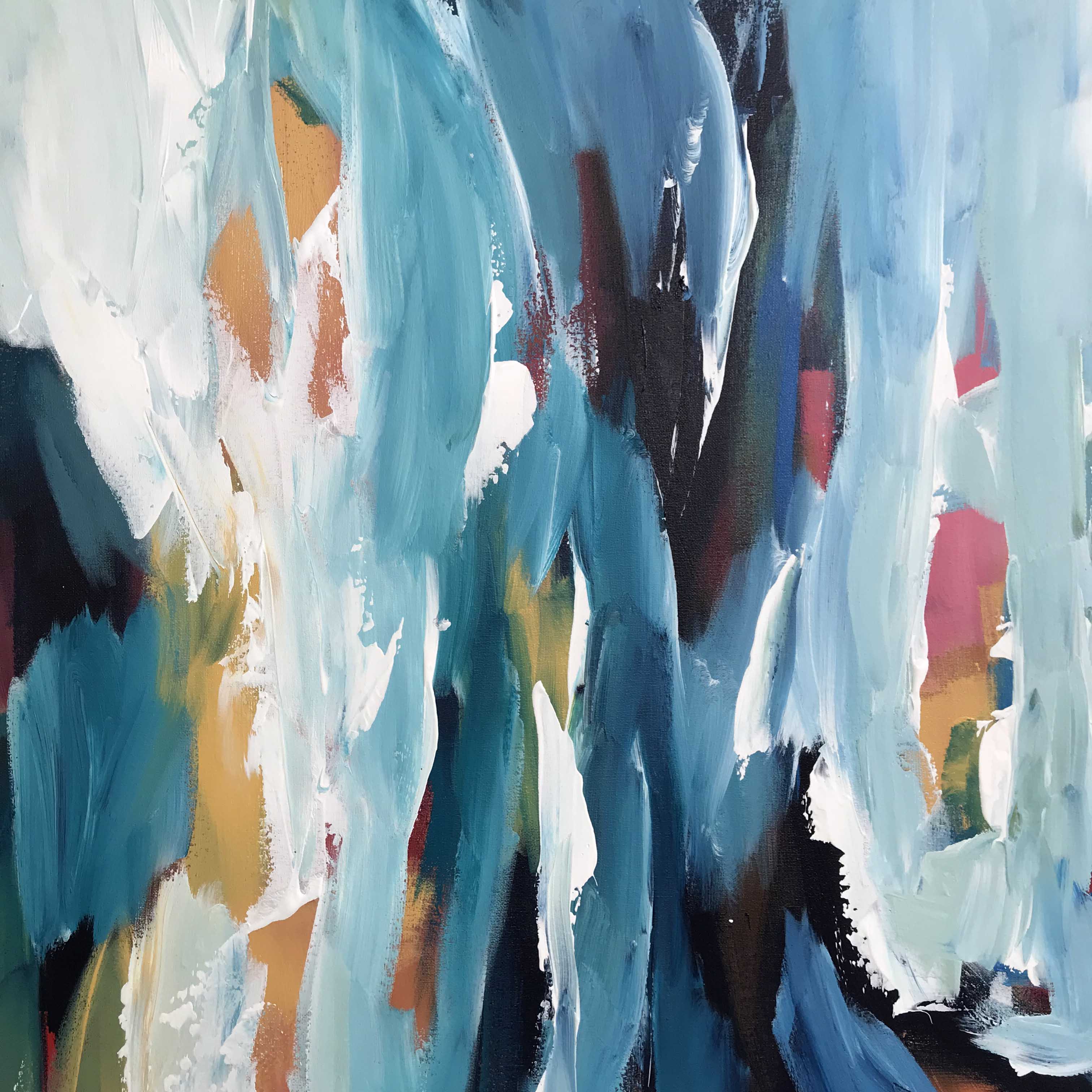 Daybreak 2 - Diptych 204x102 cm - Original Painting-OmarObaid.com