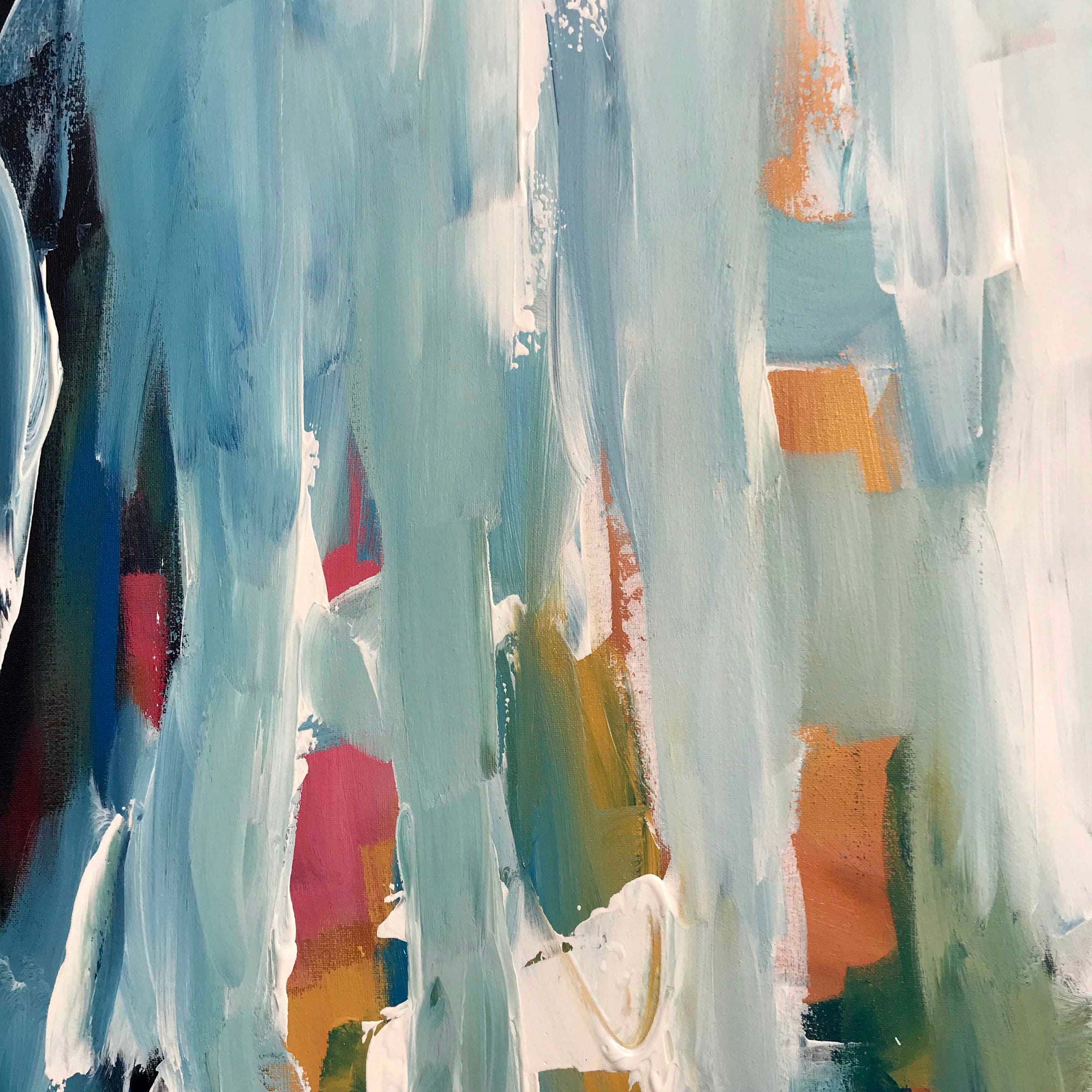 Daybreak 2 - Diptych 204x102 cm - Original Painting-OmarObaid.com