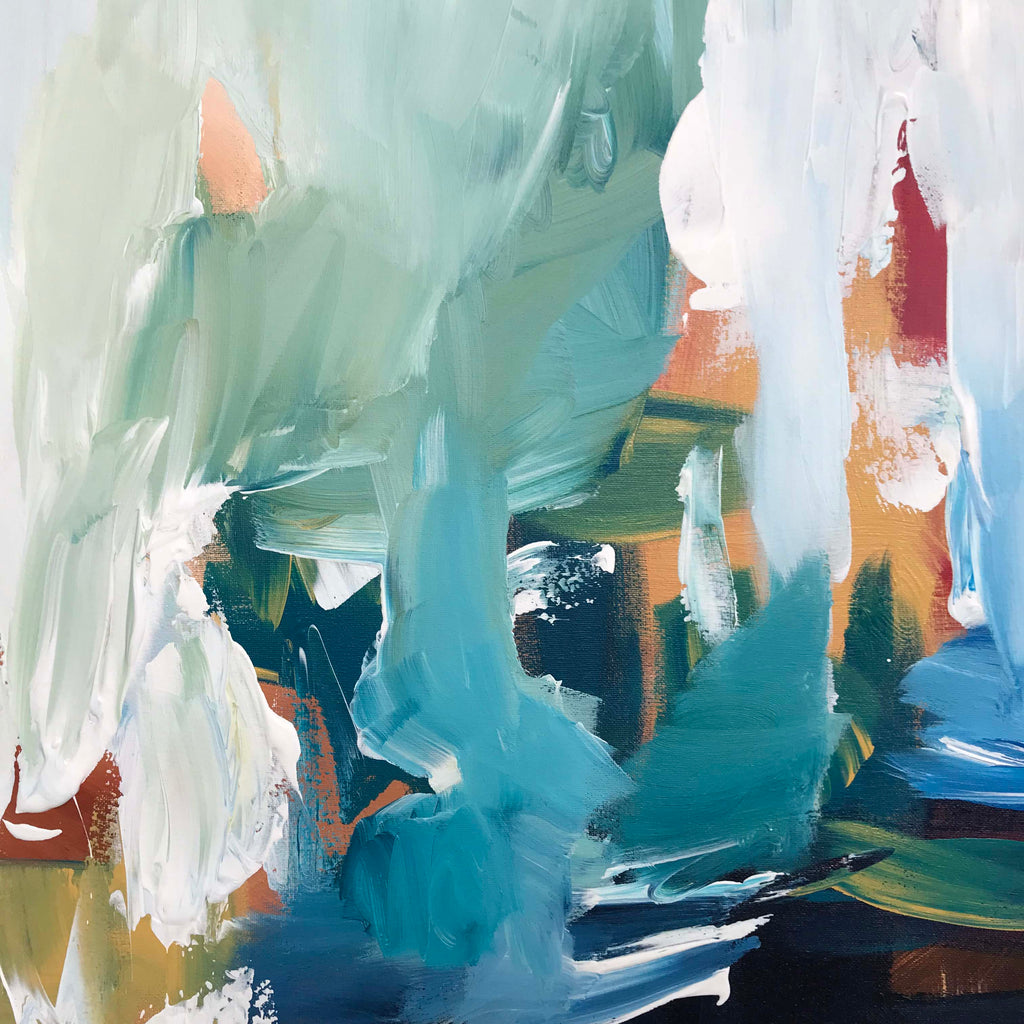 Daybreak 2 - Diptych 204x102 cm - Original Painting-OmarObaid.com