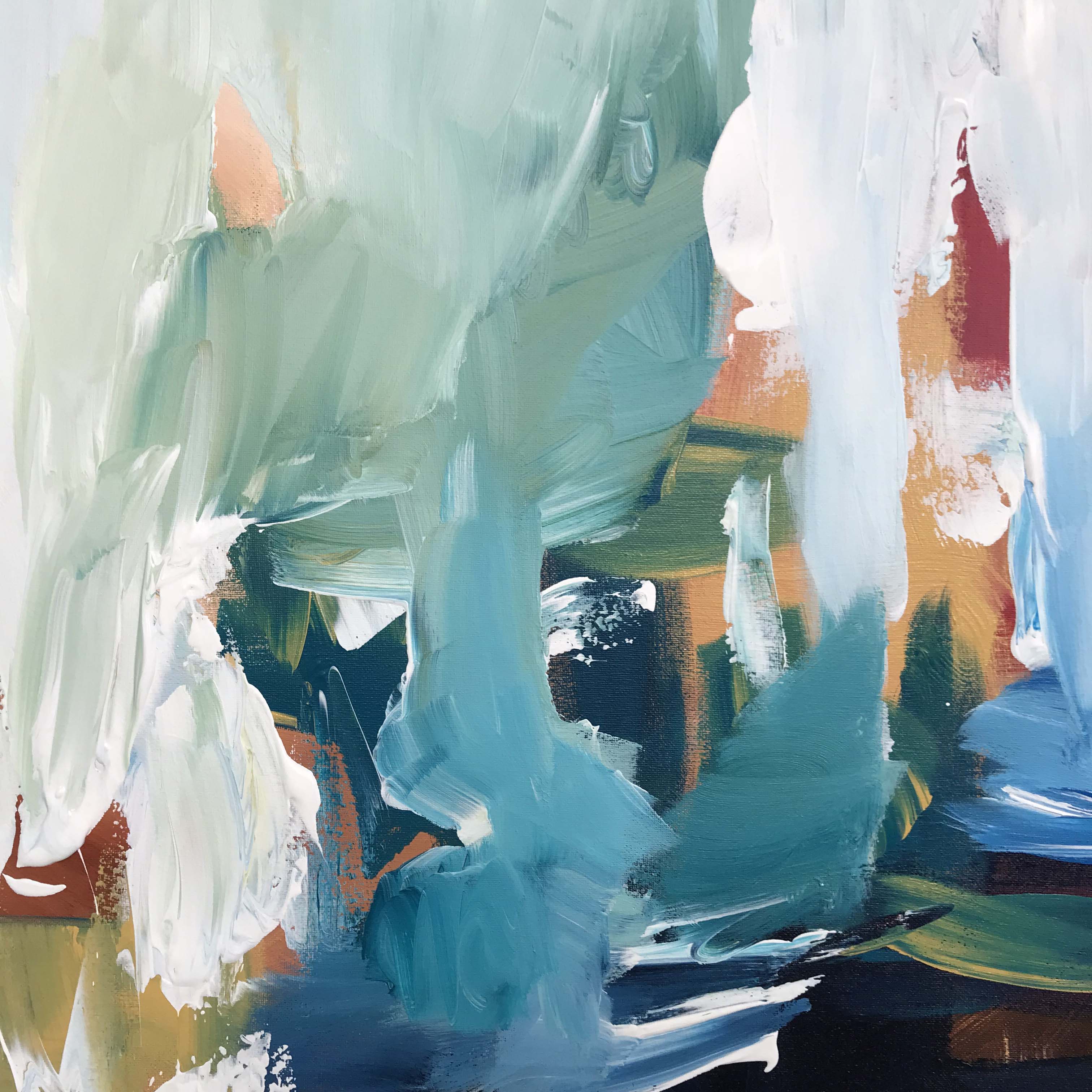 Daybreak 2 - Diptych 204x102 cm - Original Painting-OmarObaid.com