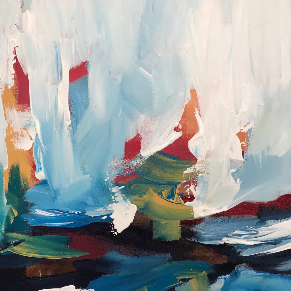 Daybreak 2 - Diptych 204x102 cm - Original Painting-OmarObaid.com
