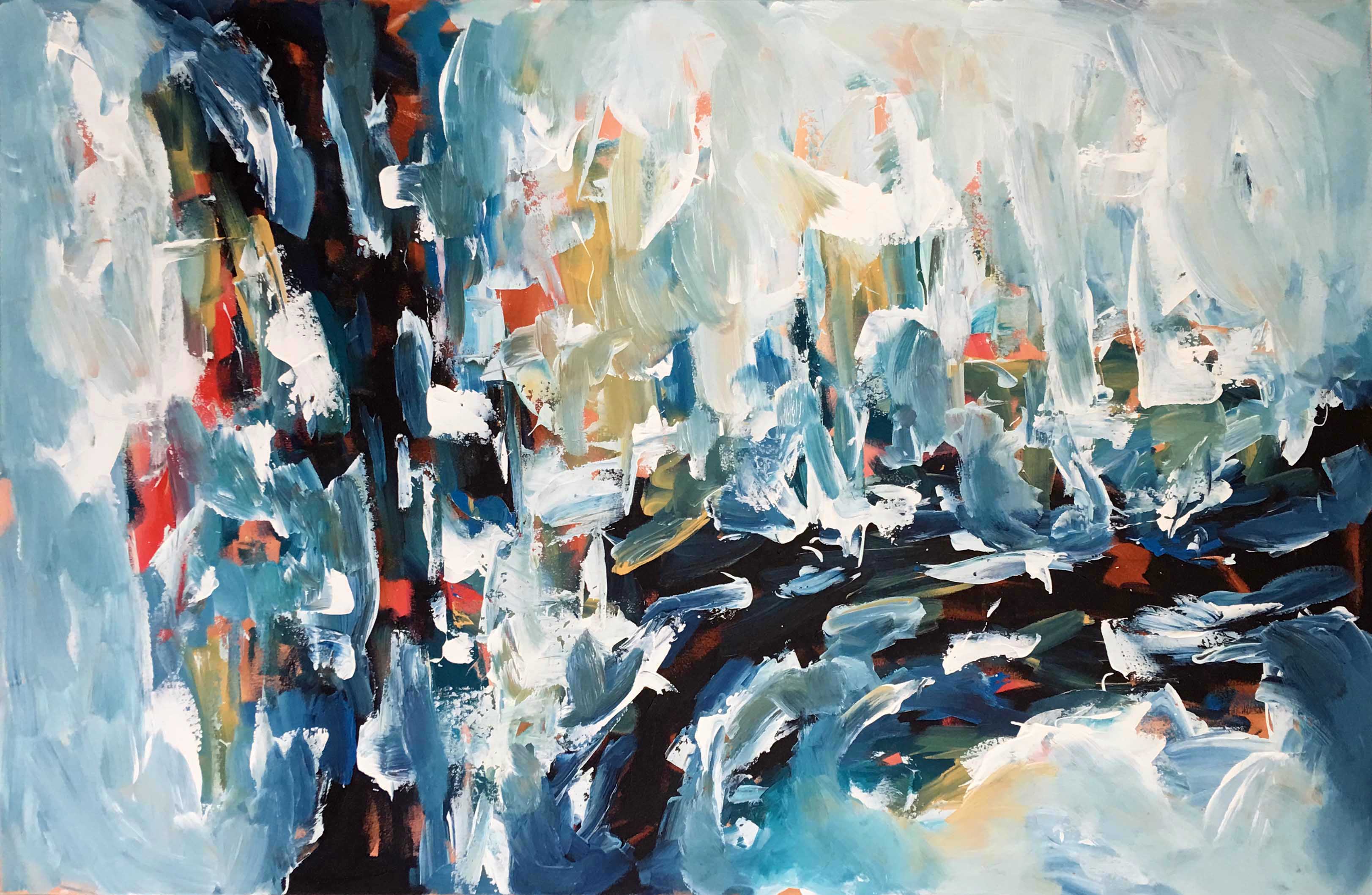 Cybernetic Dream - 150x100 cm - Original Painting-OmarObaid.com
