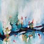 Daybreak 2 - Diptych 204x102 cm - Original Painting-OmarObaid.com