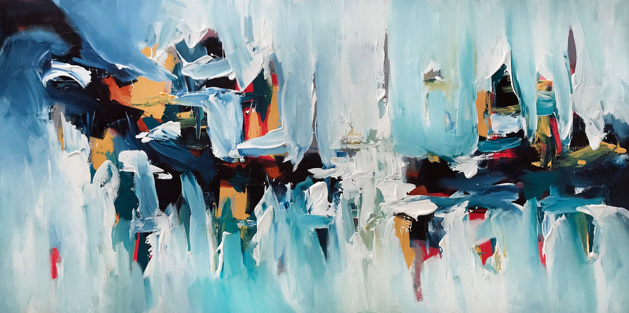 Daybreak - 152x76 cm - Original Painting-OmarObaid.com