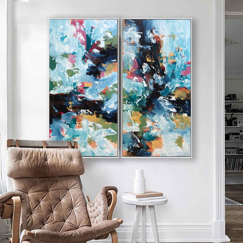 The Uncertain Path Diptych Paintings