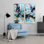 The Uncertain Path Diptych Paintings