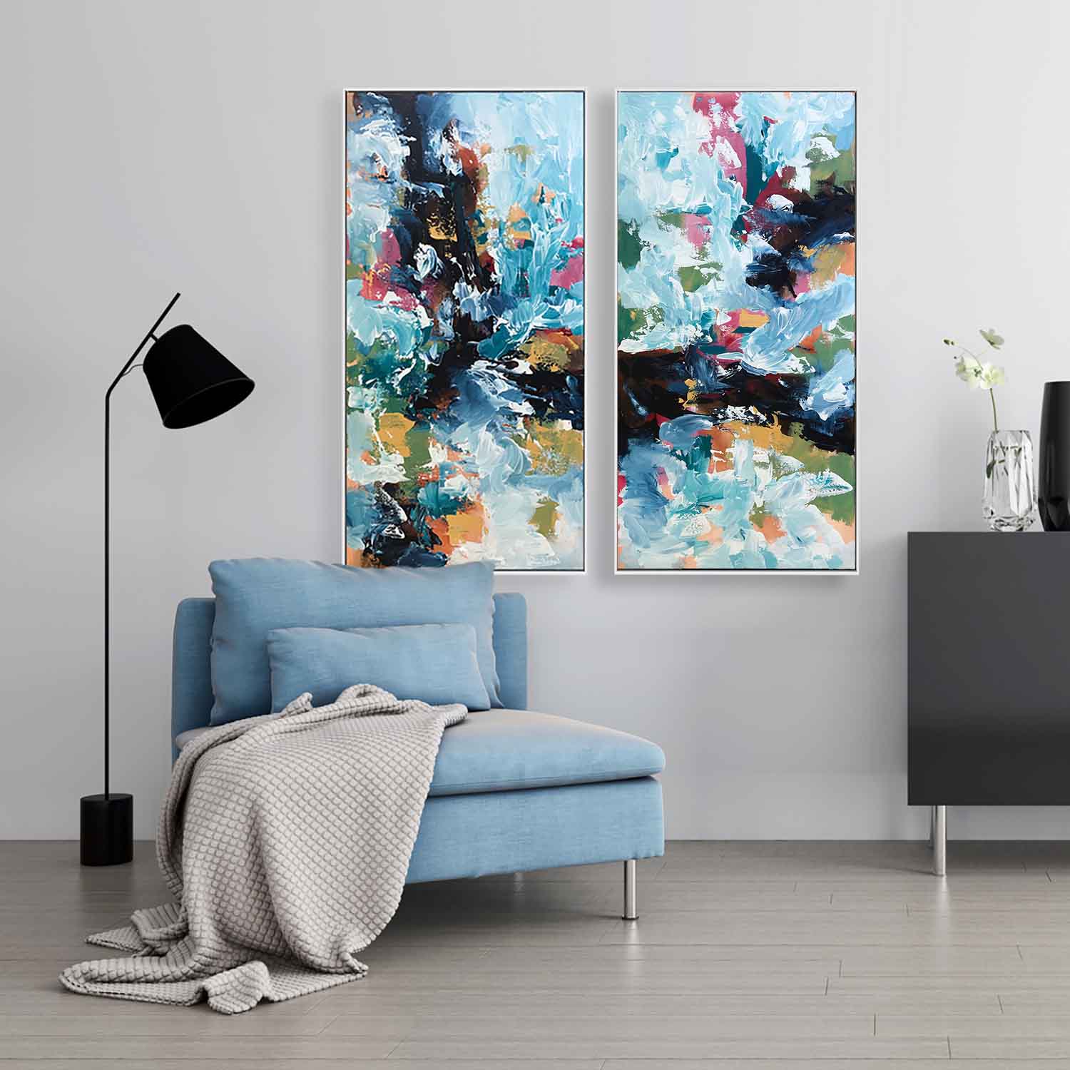 The Uncertain Path Diptych Paintings