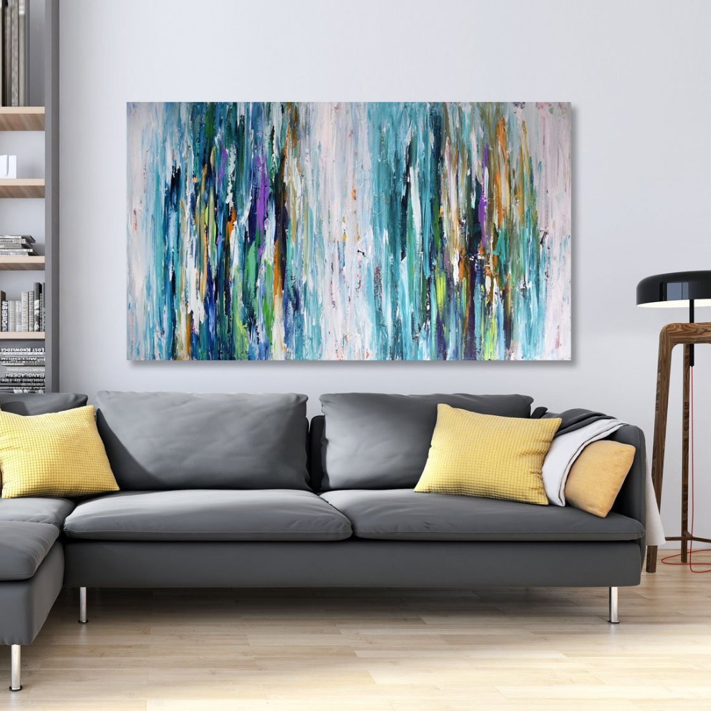 Exertion 10 - 152x90 cm - Original Painting-OmarObaid.com