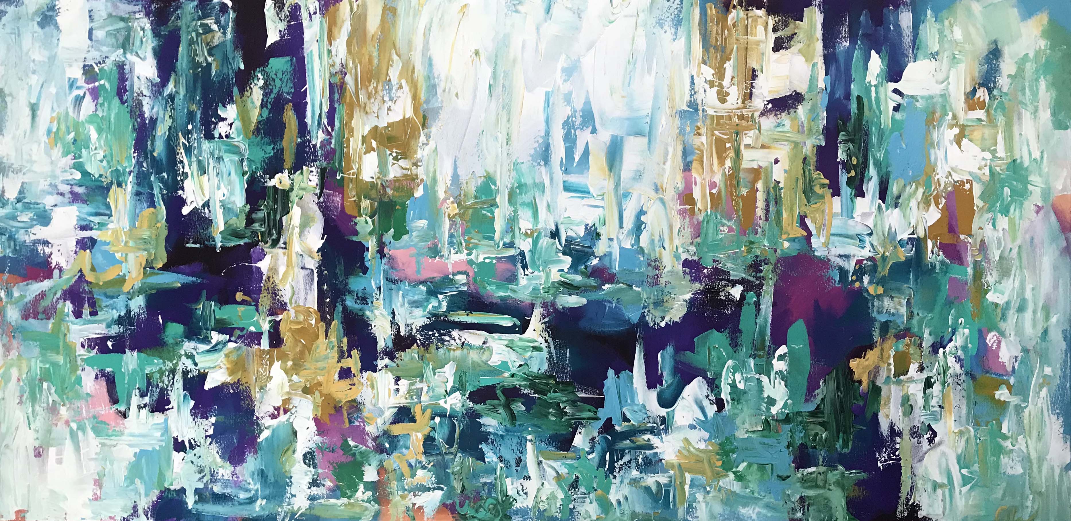 Fragile Reflection II - 152x76 cm - Original Painting-OmarObaid.com