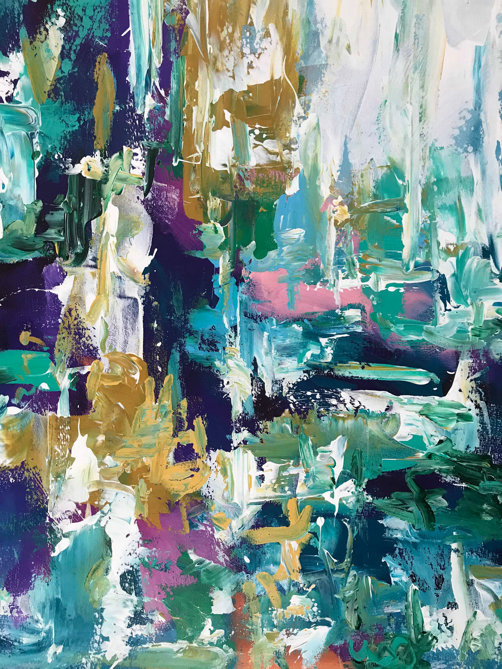Fragile Reflection II - 152x76 cm - Original Painting-OmarObaid.com