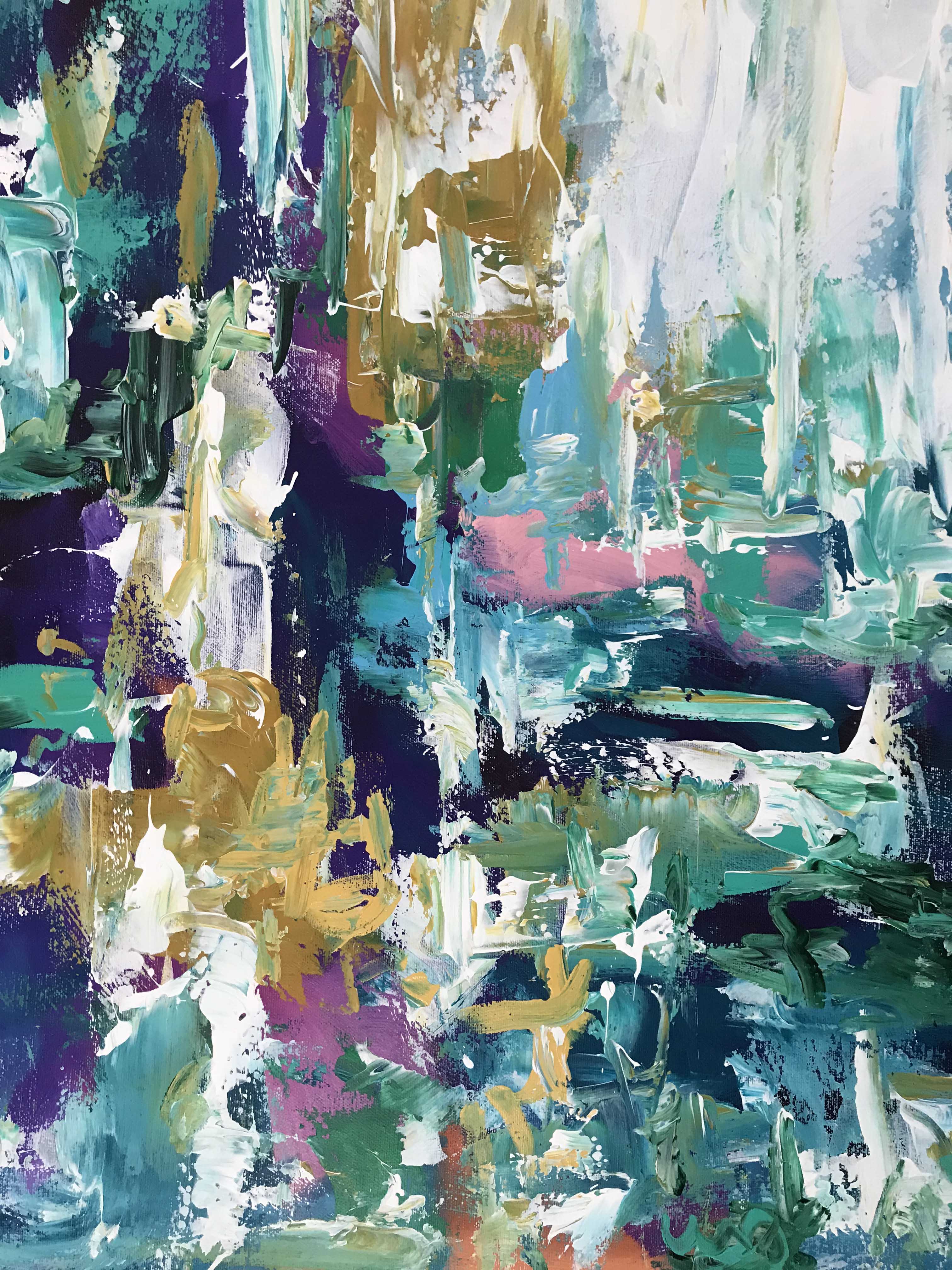 Fragile Reflection II - 152x76 cm - Original Painting-OmarObaid.com