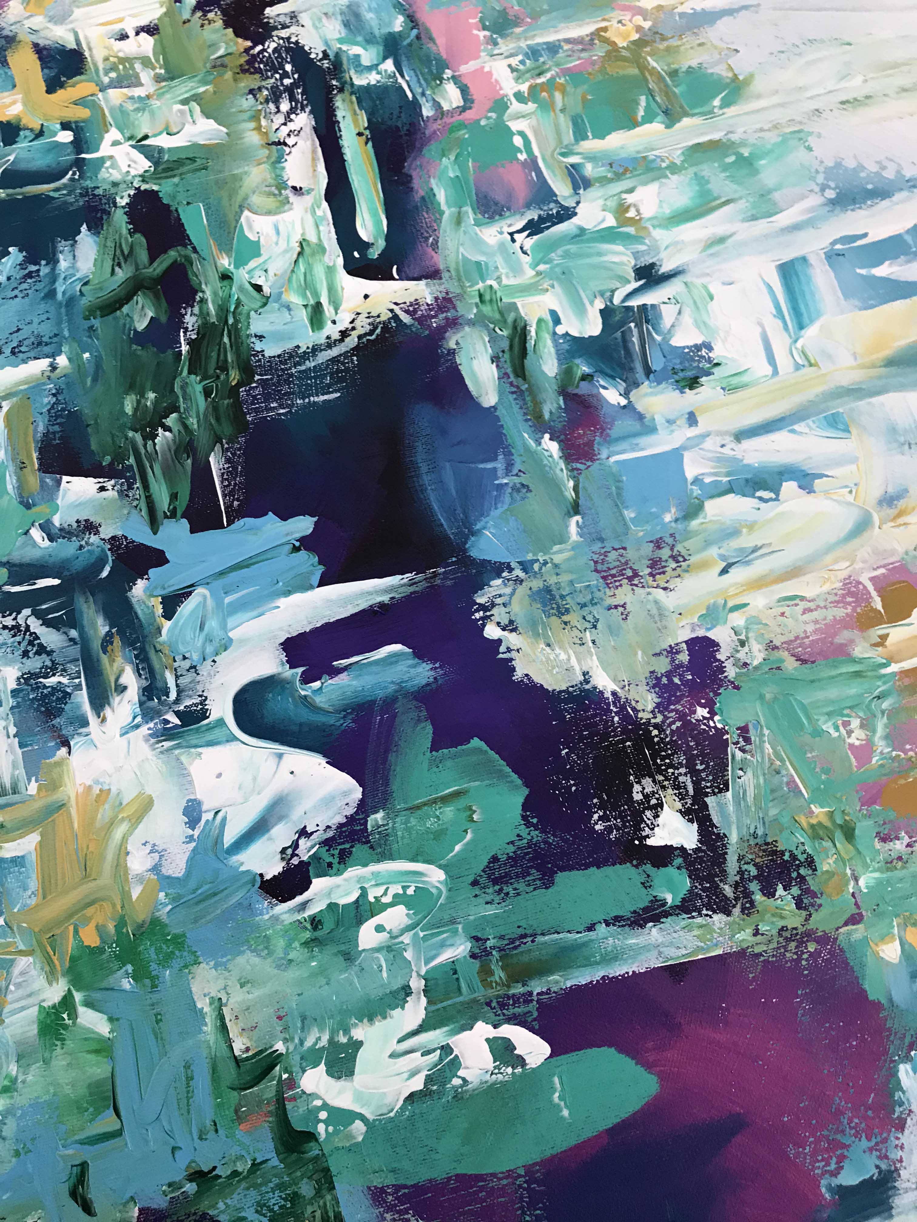 Fragile Reflection II - 152x76 cm - Original Painting-OmarObaid.com