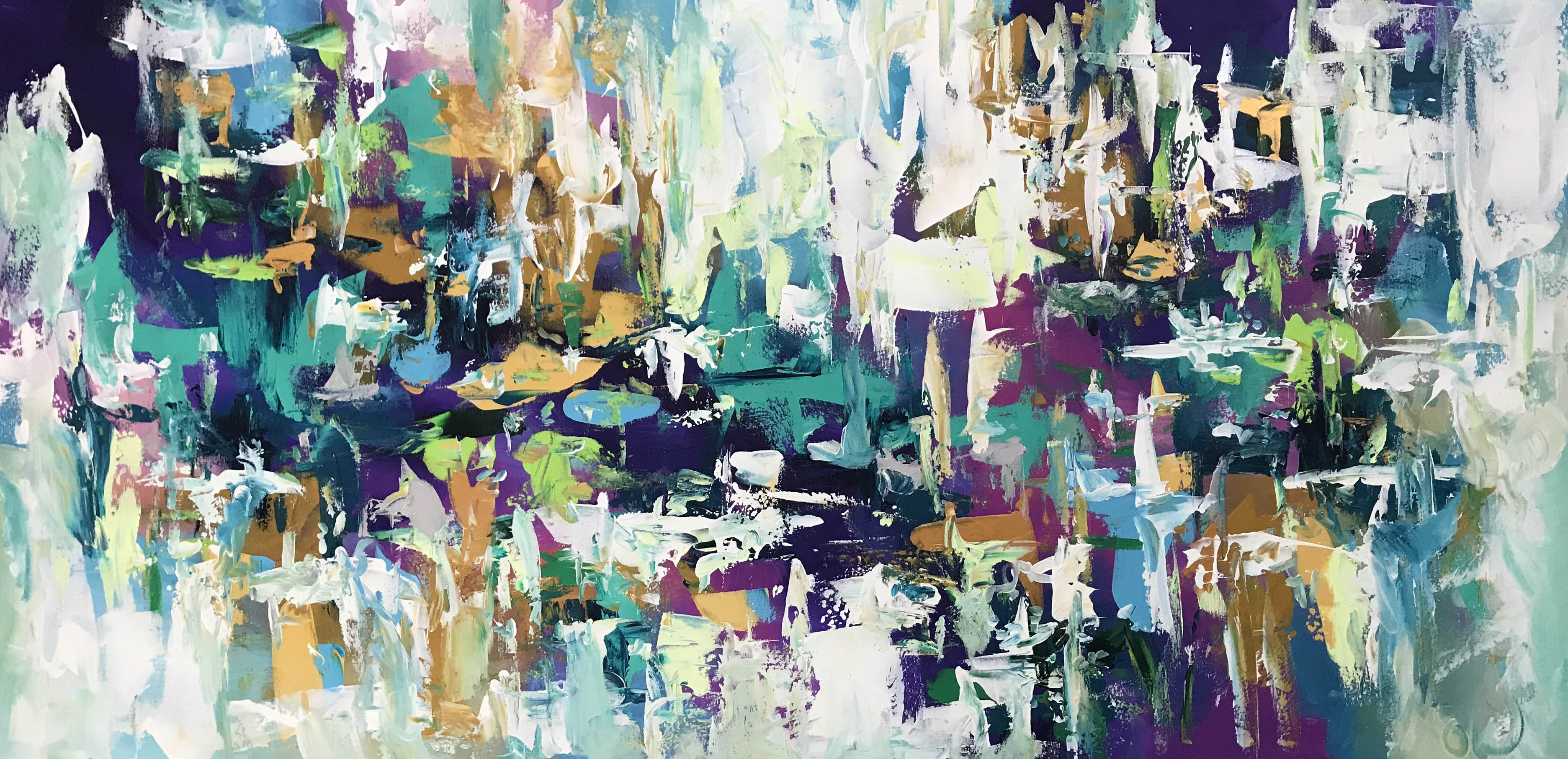Fragile Reflection - 152x76 cm - Original Painting-OmarObaid.com