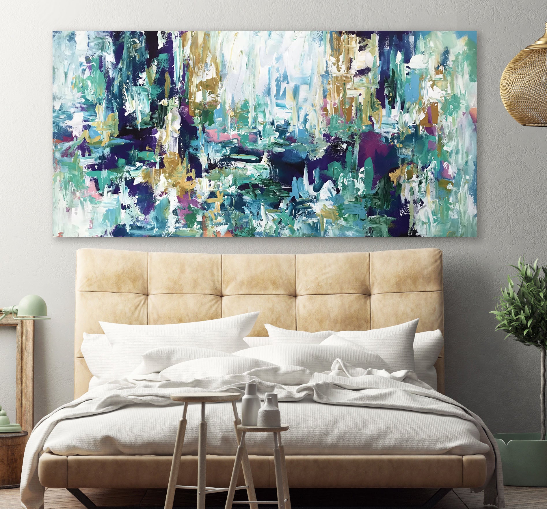 Fragile Reflection II - 152x76 cm - Original Painting-OmarObaid.com