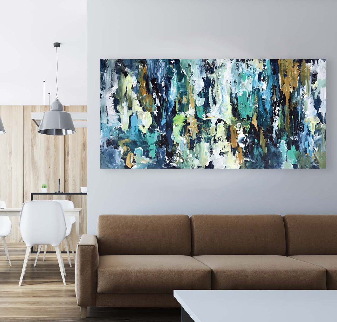 Hidden Agenda - 152x76 cm - Original Painting-OmarObaid.com