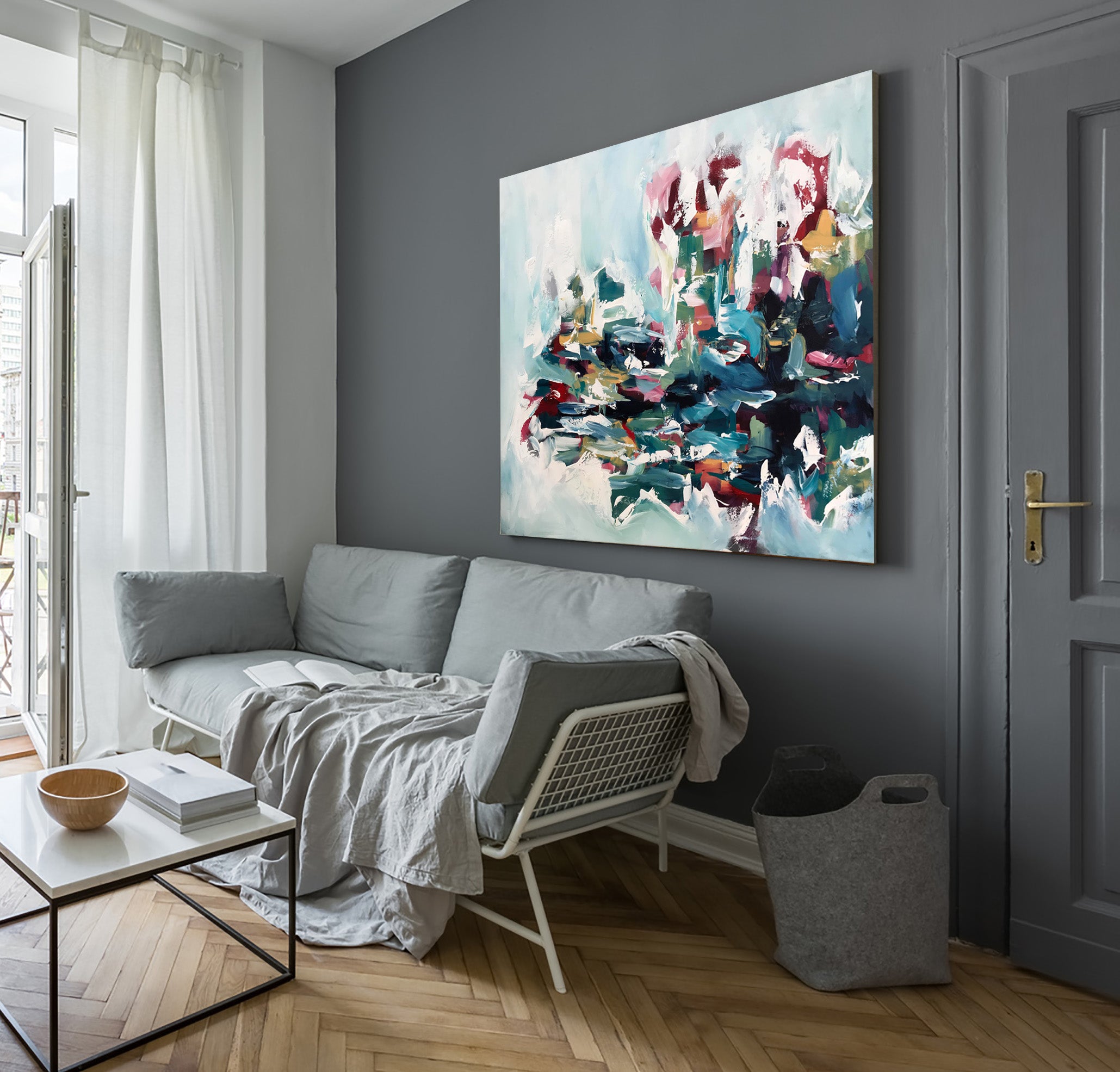 Into The Wild - 102x102 cm - Original Painting-OmarObaid.com