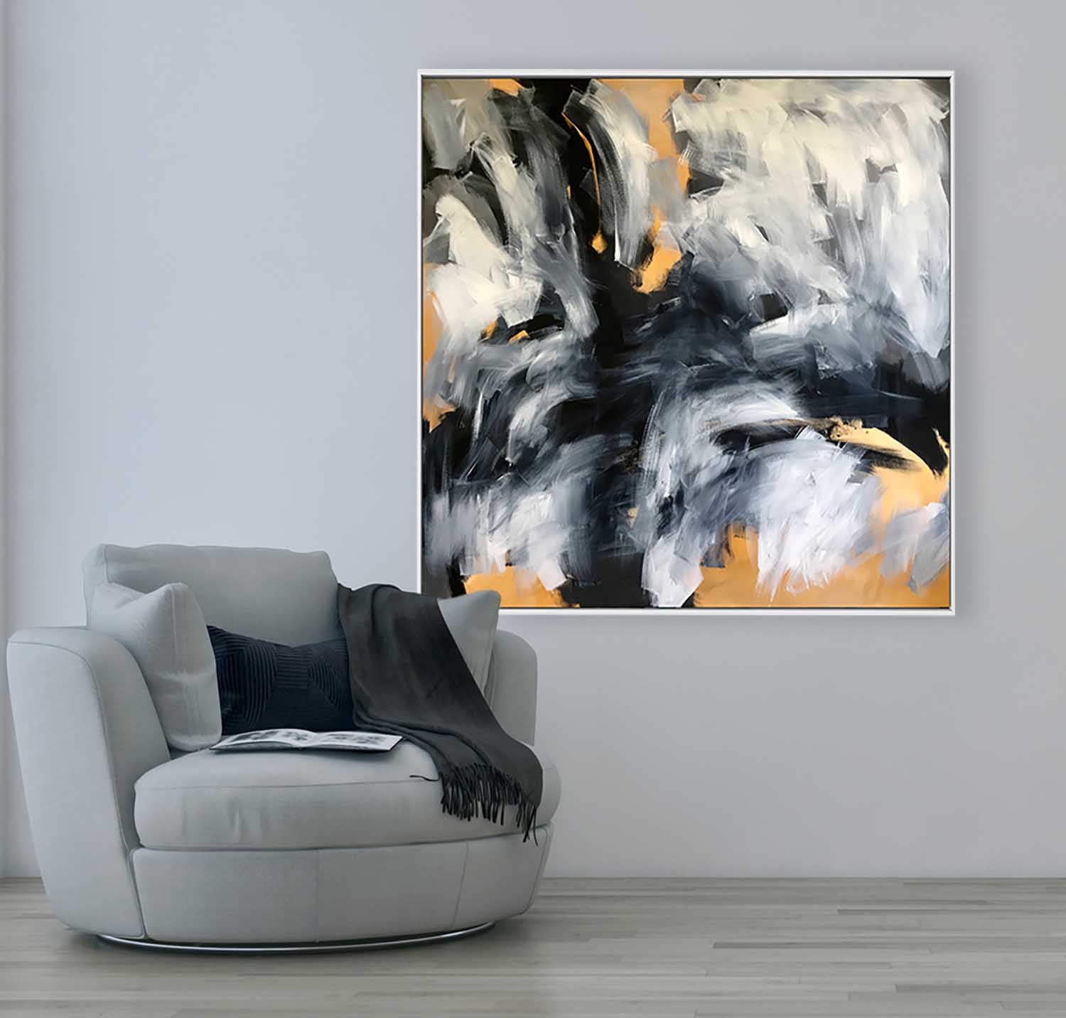 On The Edge - 122x122 cm - Original Painting