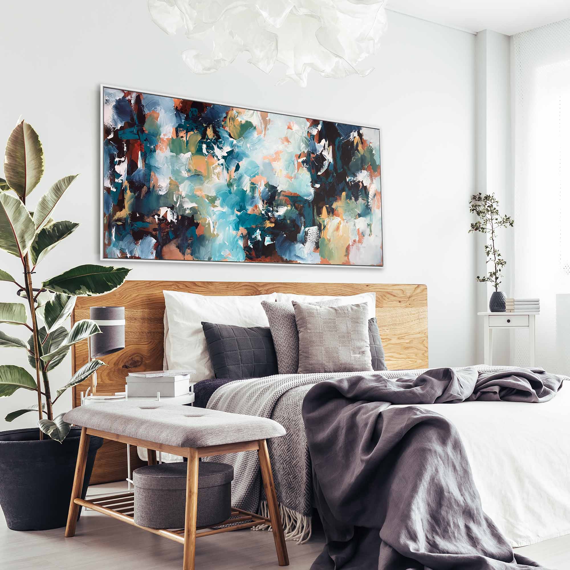 Listening To The Waves - 152x76 cm - Original Painting