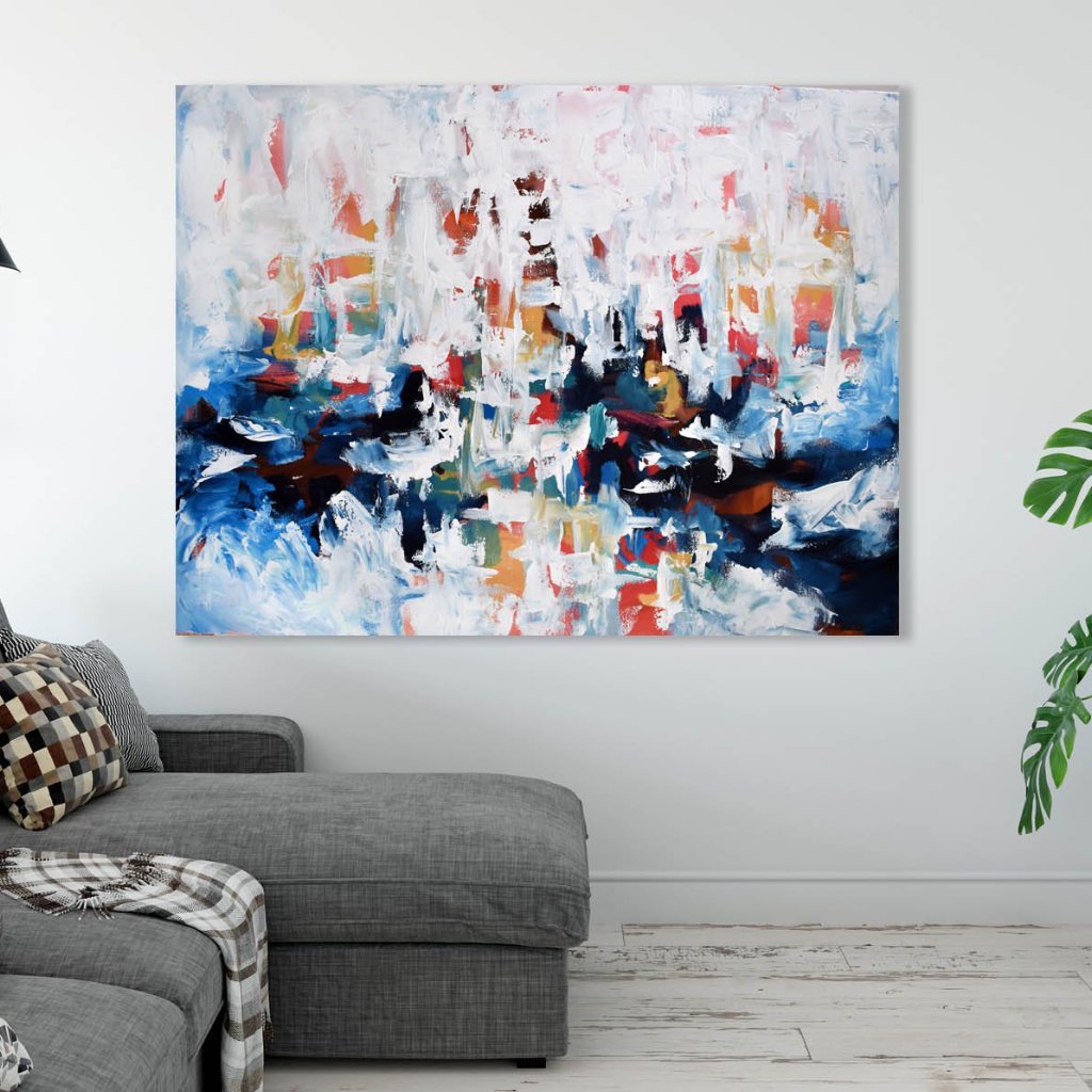 Between Places 3 - 122x90 cm - Original Painting-OmarObaid.com