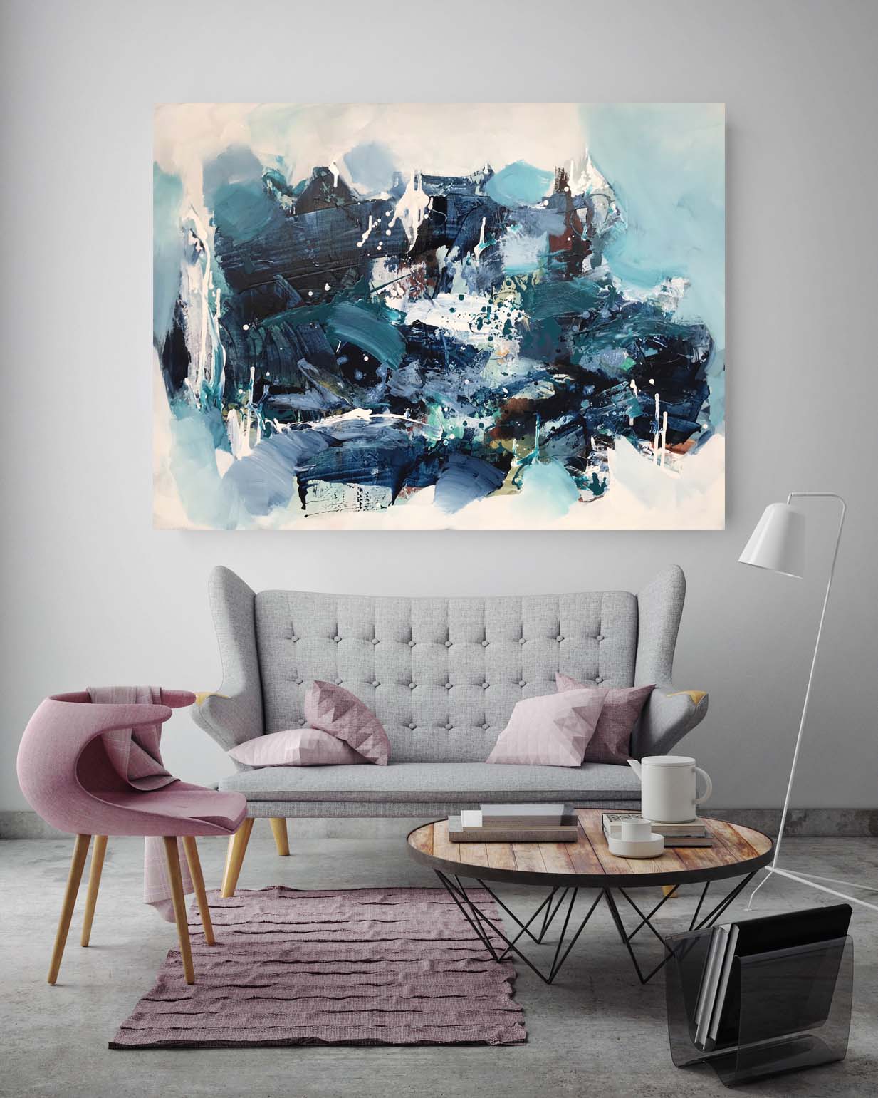 Lapsenmuisto - 122x90 cm - Original Painting-OmarObaid.com