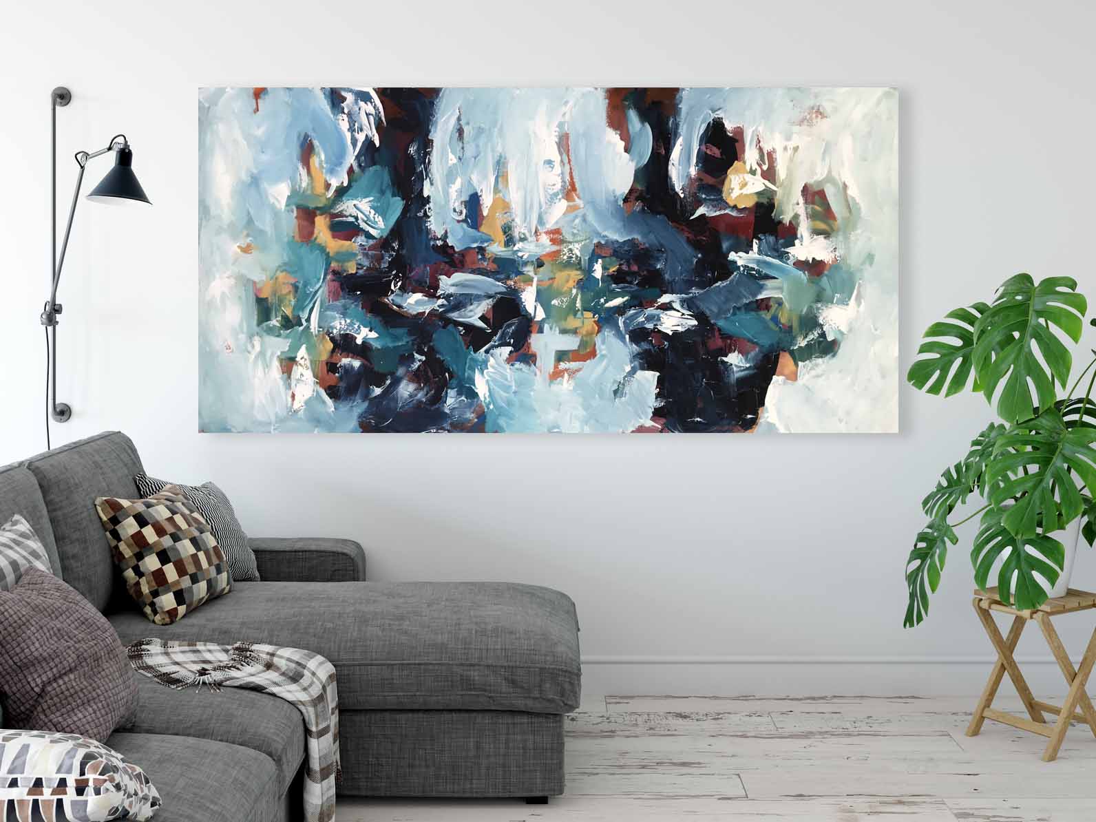 Hanging Garden III - 152x76 cm - Original Painting-OmarObaid.com