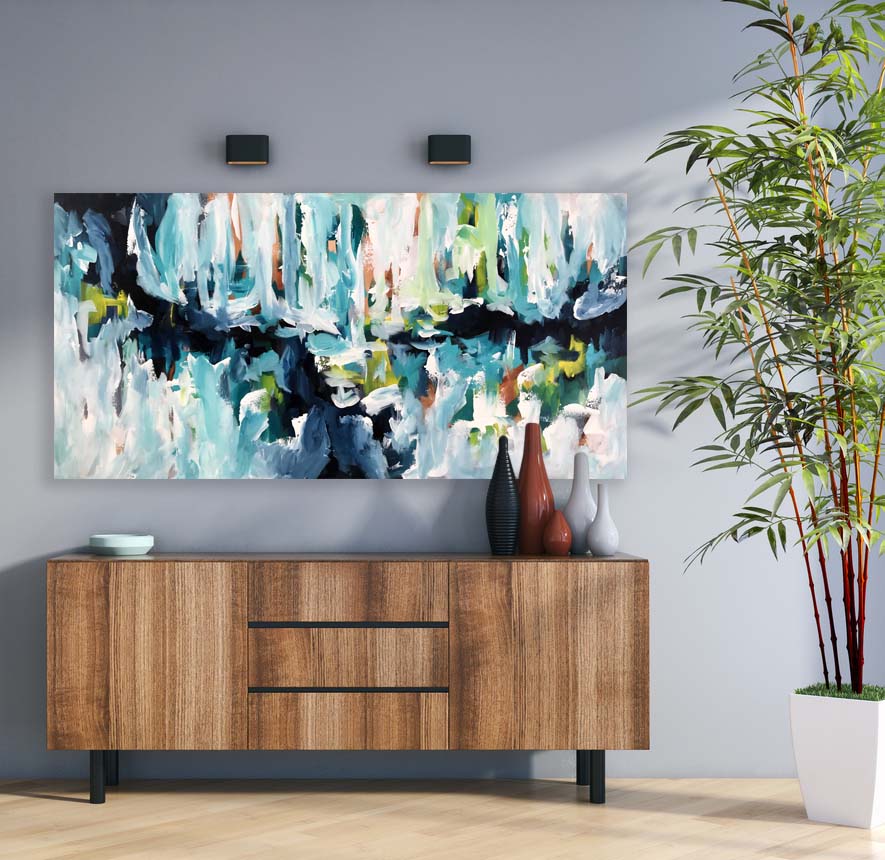 The Island - 152x76 cm - Original Painting-OmarObaid.com