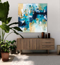 When The Rain Washes Away - 102x102 cm - Original Painting-OmarObaid.com