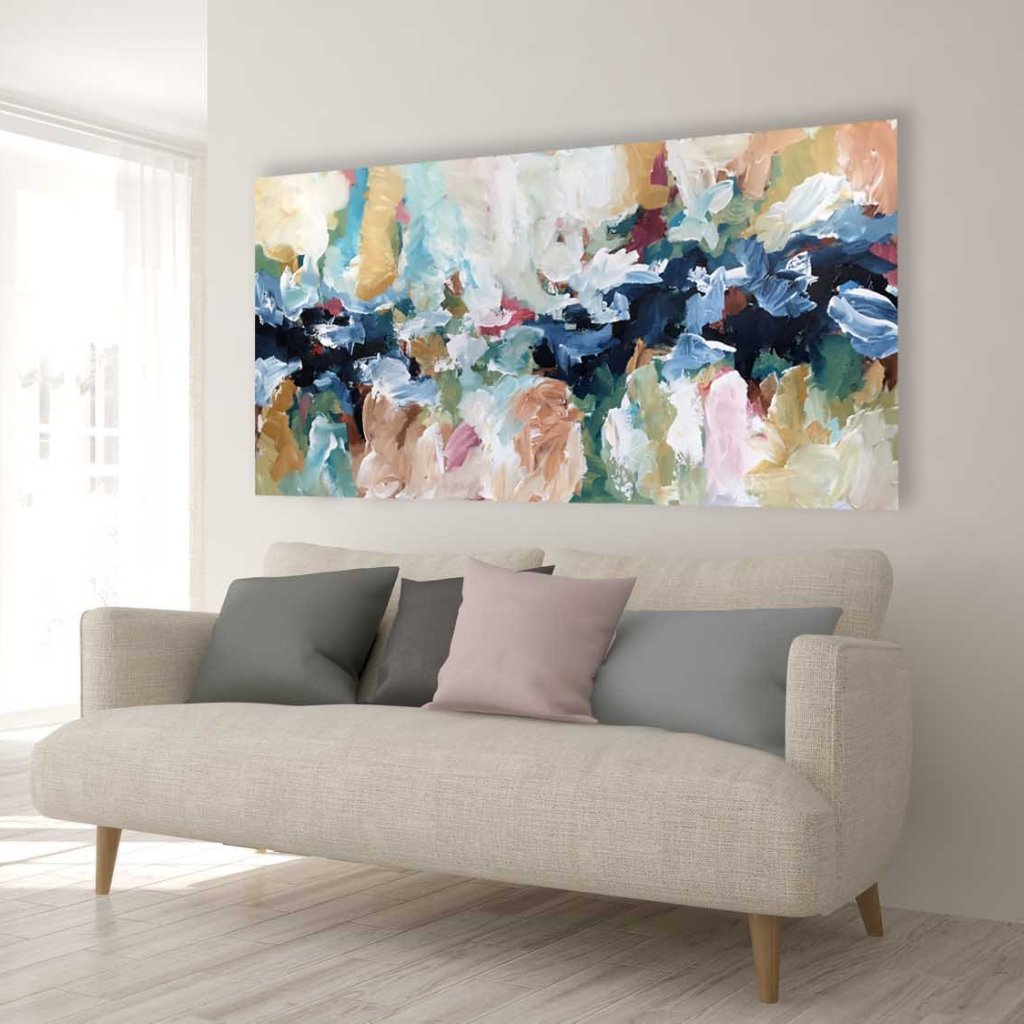 Beyond the Horizons - 152x76 cm - Original Painting-OmarObaid.com