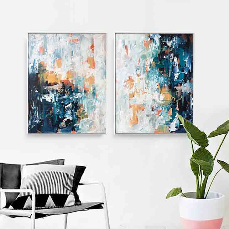 Mirage - 122x76 cm - Diptych Original Paintings