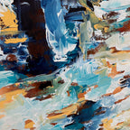 Lost In The City Lights - 150x76 cm - Original Painting