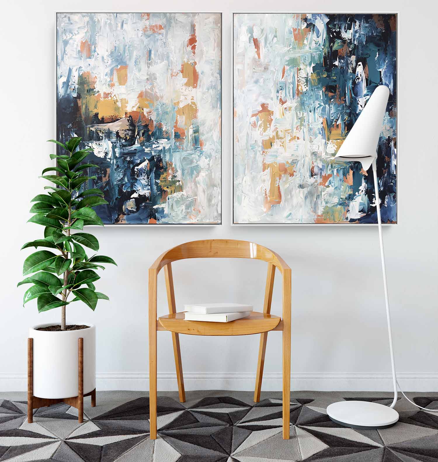 Mirage - 122x76 cm - Diptych Original Paintings