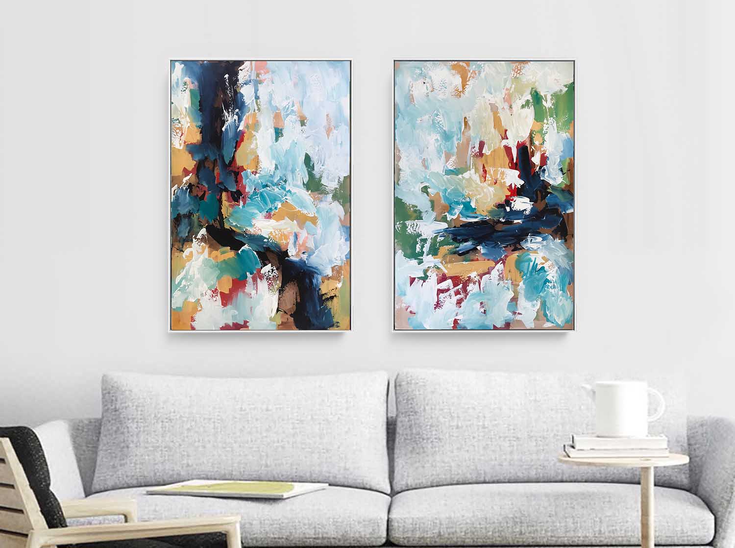 Monument - 122x92 cm - Diptych Original Paintings