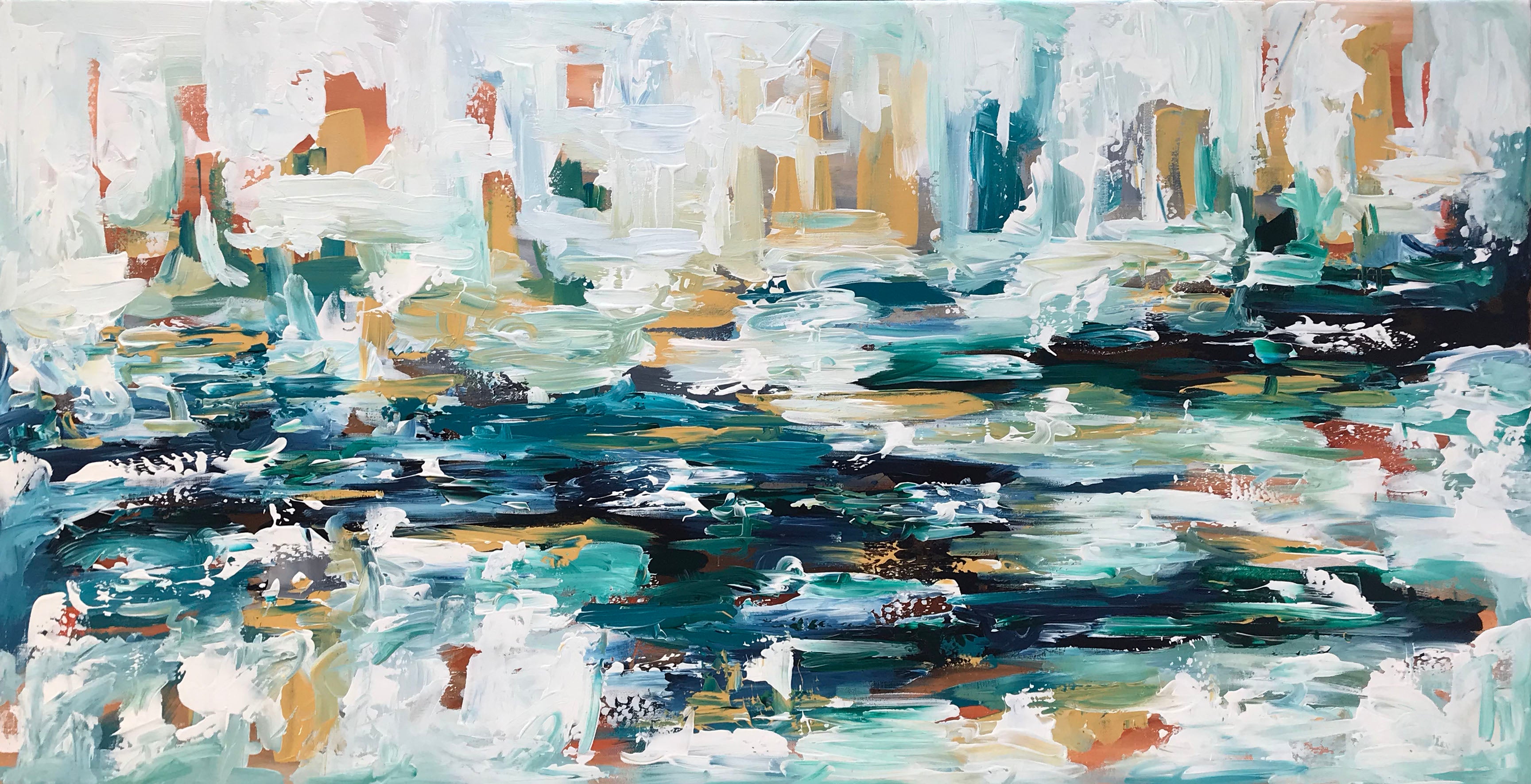 Navigating Through The Storm - 122x61 cm - Original Painting