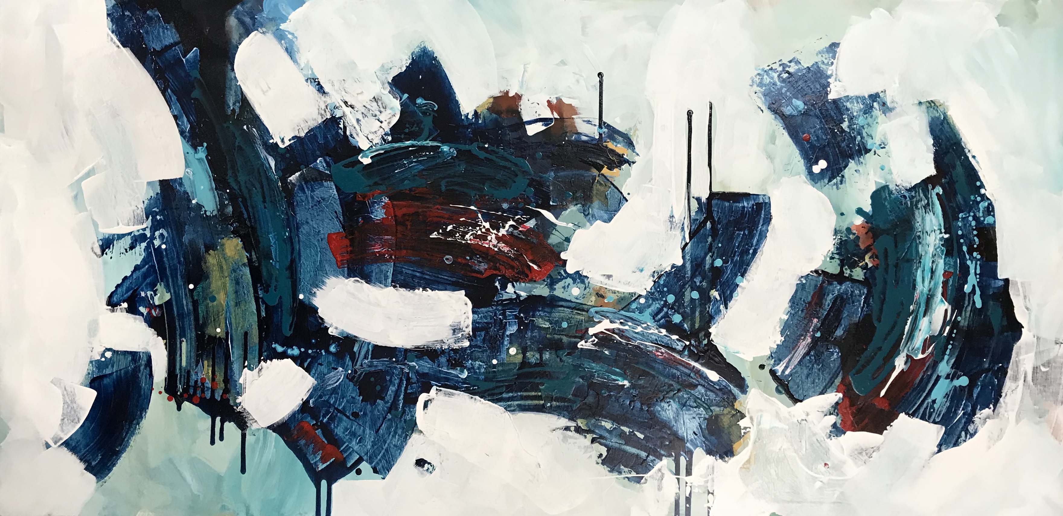 Searching - 150x76 cm - Original Painting-OmarObaid.com