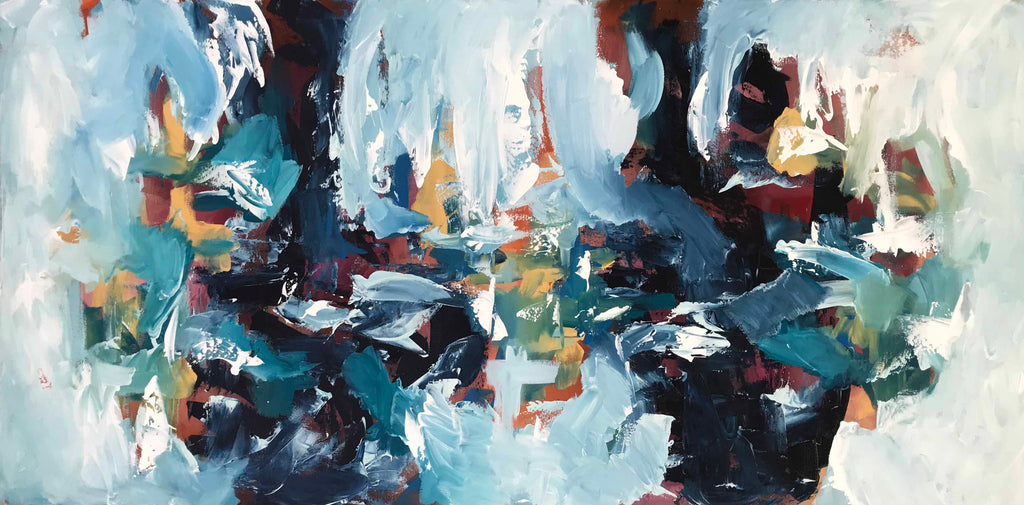 Hanging Garden III - 152x76 cm - Original Painting-OmarObaid.com