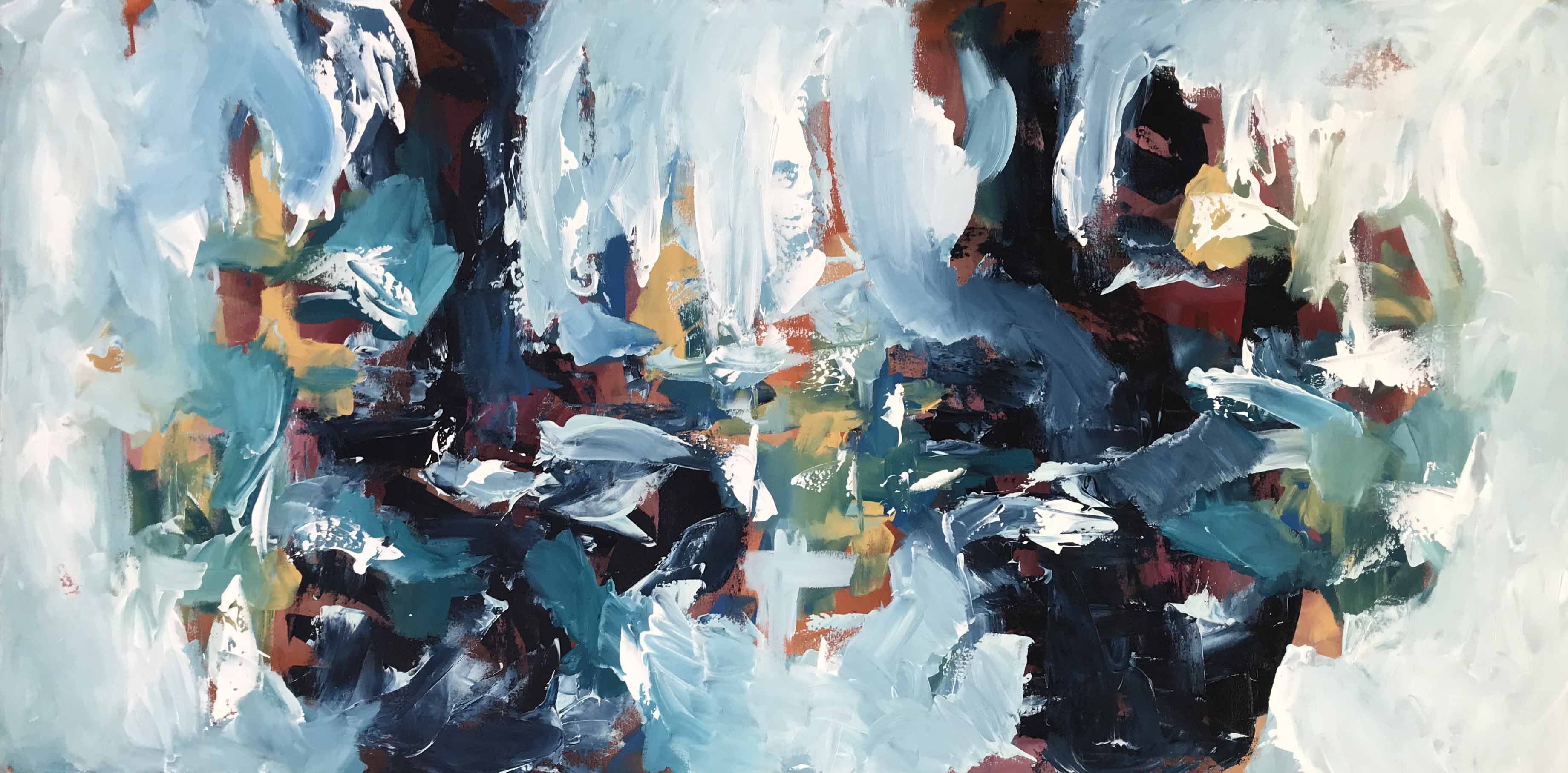 Hanging Garden III - 152x76 cm - Original Painting-OmarObaid.com