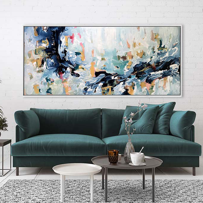 The Flow Of The River - 180x80 cm - Original Painting