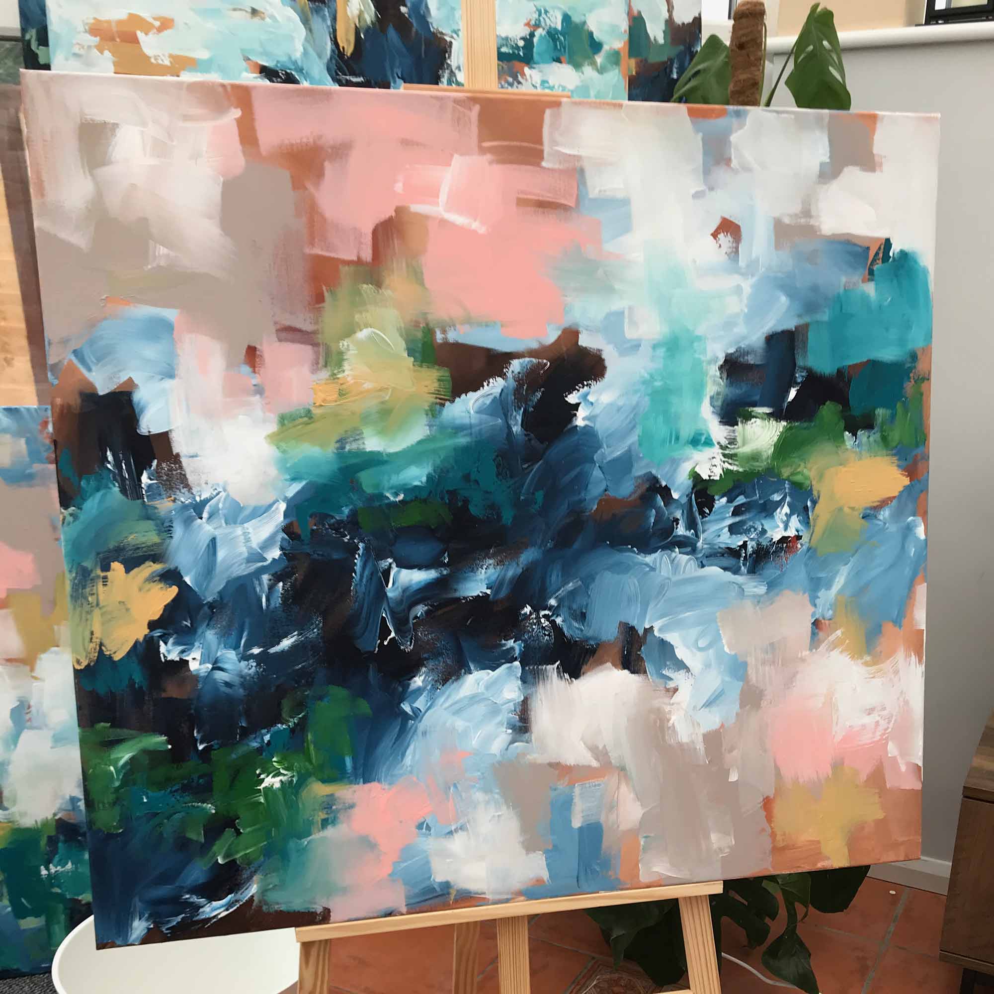 Adapting To The Unknown - 204x92 cm - Diptych Original Painting