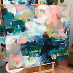 Adapting To The Unknown - 204x92 cm - Diptych Original Painting
