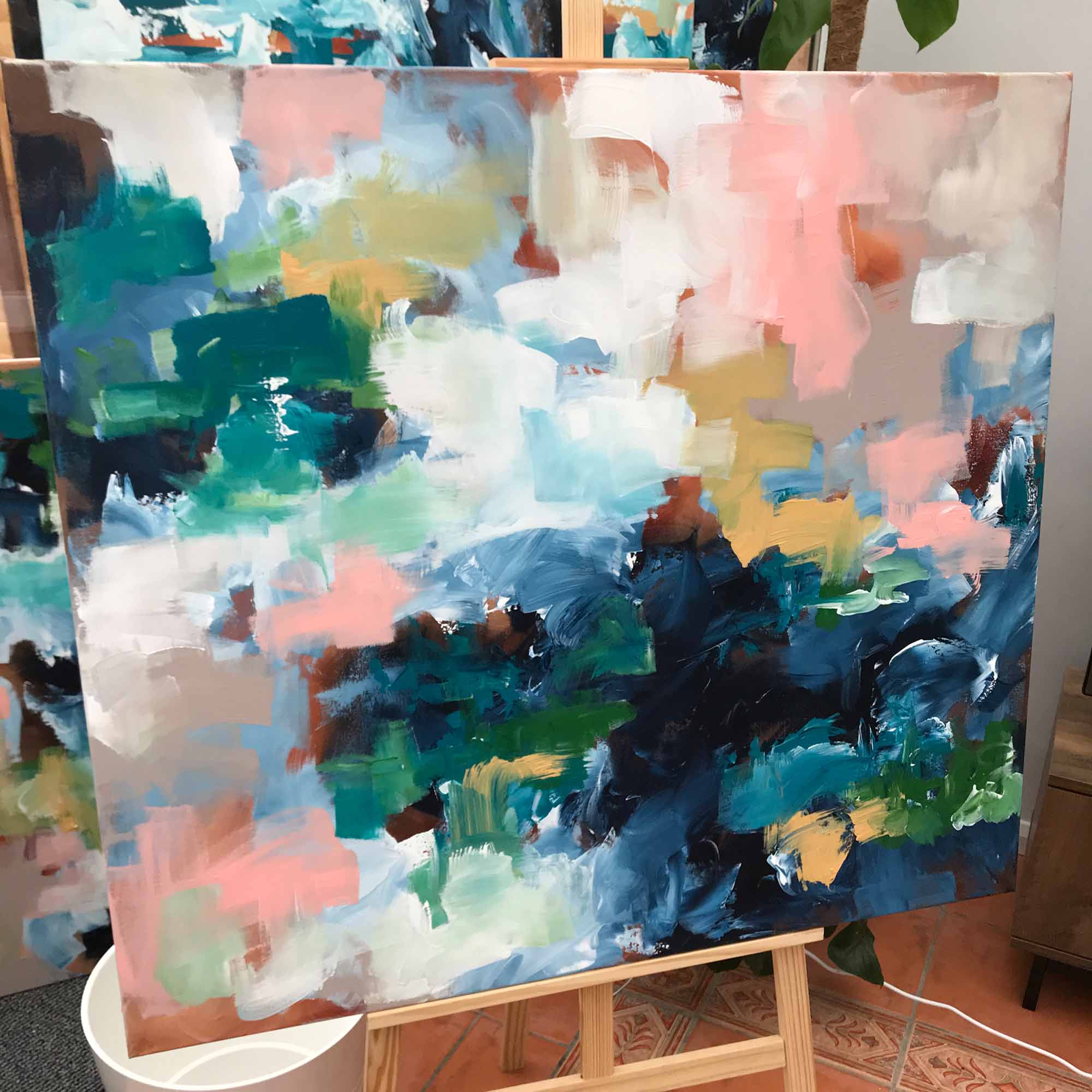 Adapting To The Unknown - 204x92 cm - Diptych Original Painting