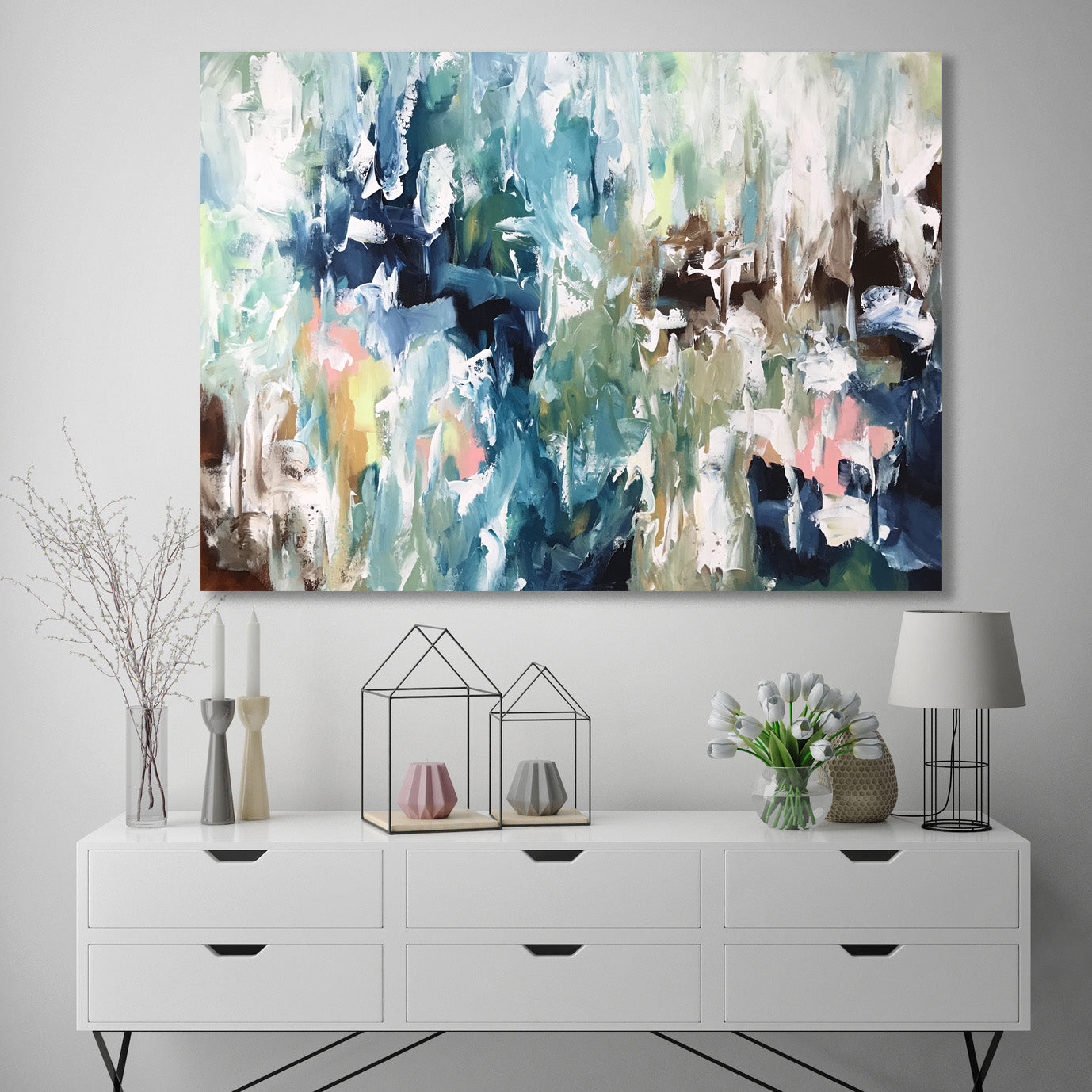 Pillow Talk - 122x90 cm - Original Painting-OmarObaid.com