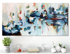 Rails At The River - 152x76 cm - Original Painting-OmarObaid.com