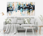 Rails At The River 2 - 152x76 cm - Original Painting