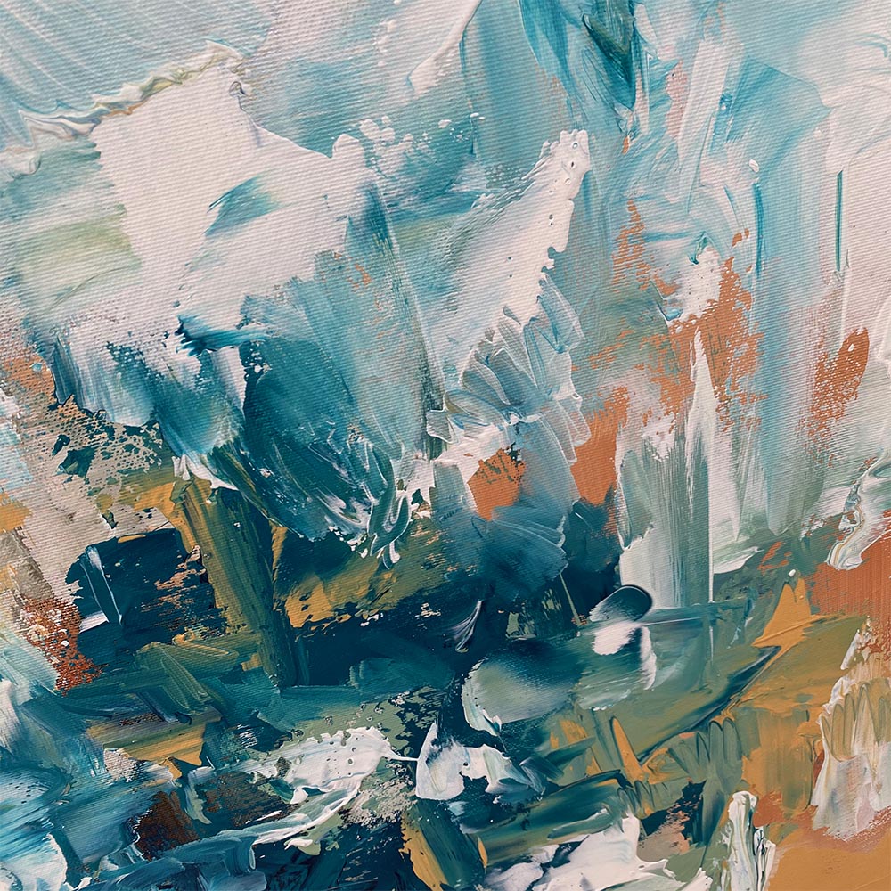 Rain - 102x102 cm - Original Painting
