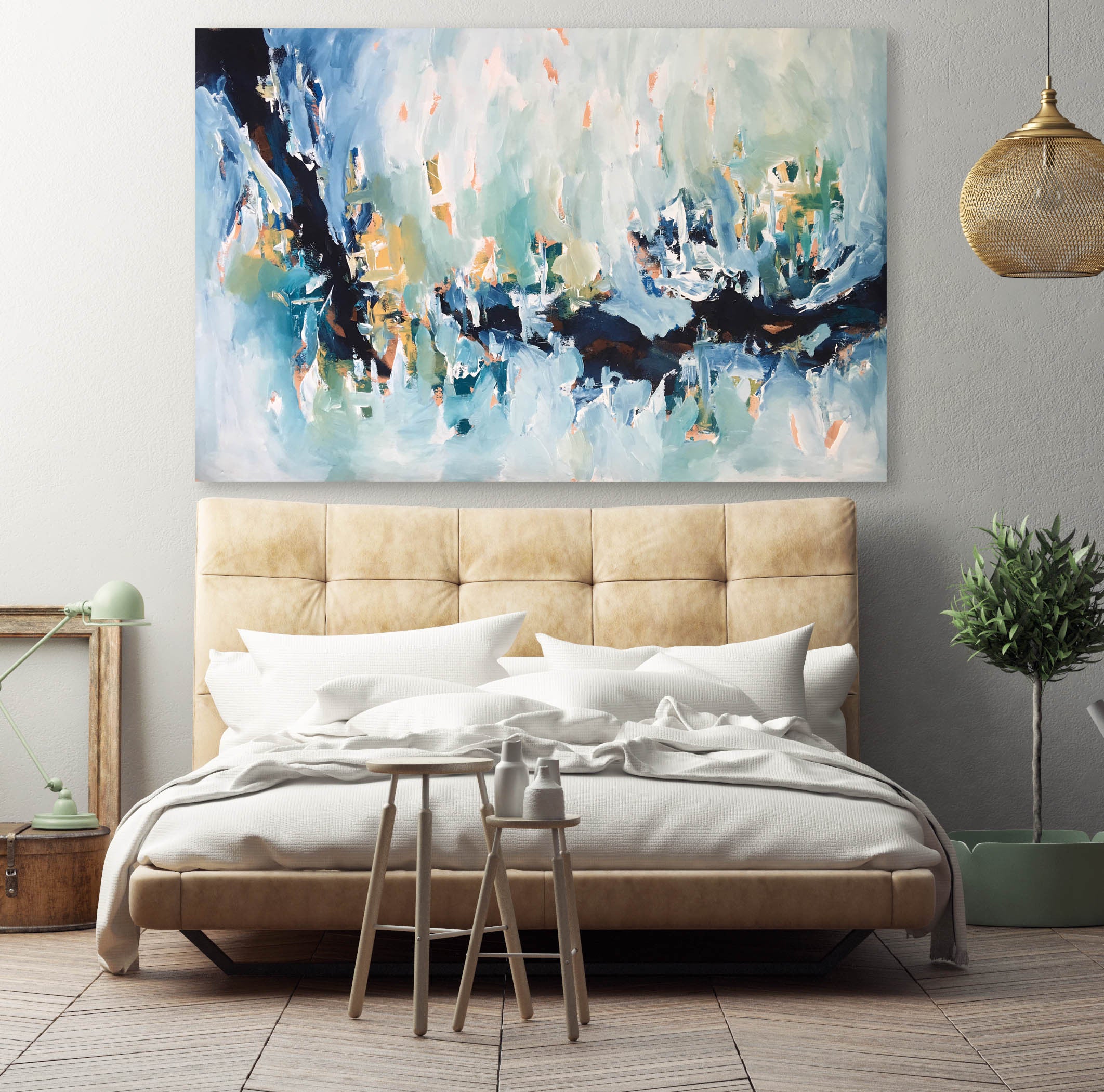 Residual - 150x90 cm - Original Painting-OmarObaid.com